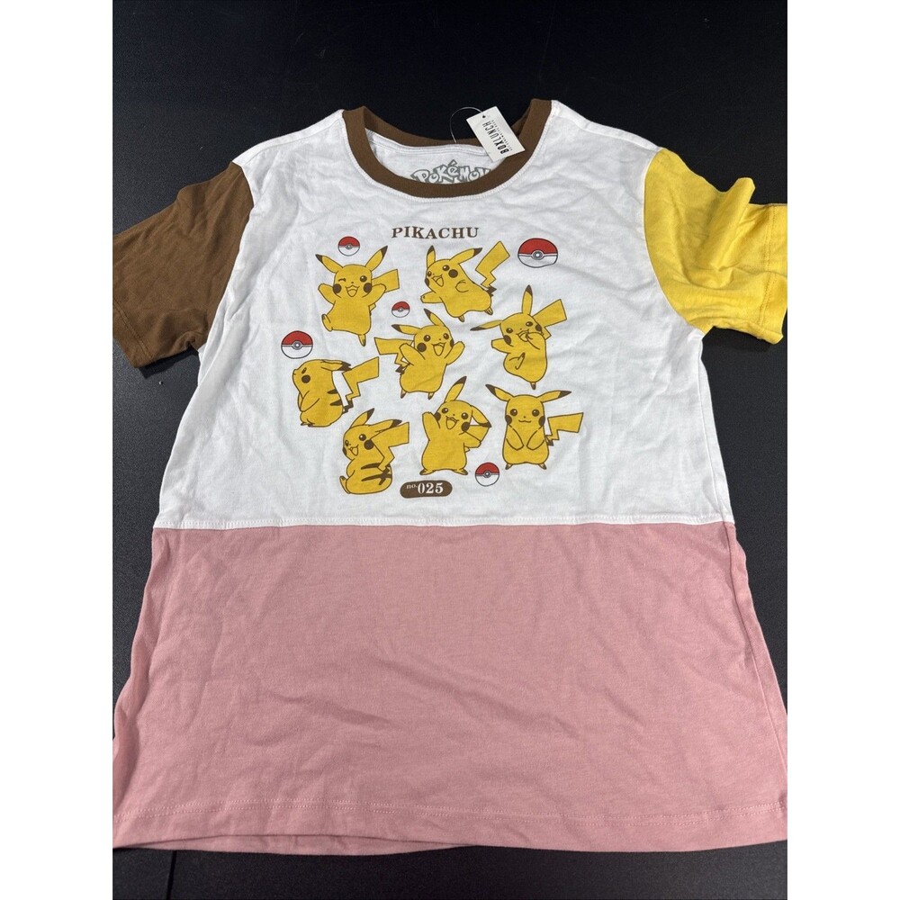 NWT Pokémon Pikachu Color Block Women's T-Shirt Size Small Box Lunch